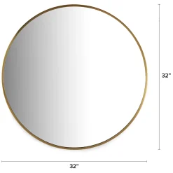 Mansfield Small Round Wall Mirror - Brass
