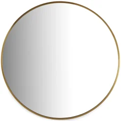 Mansfield Small Round Wall Mirror - Brass