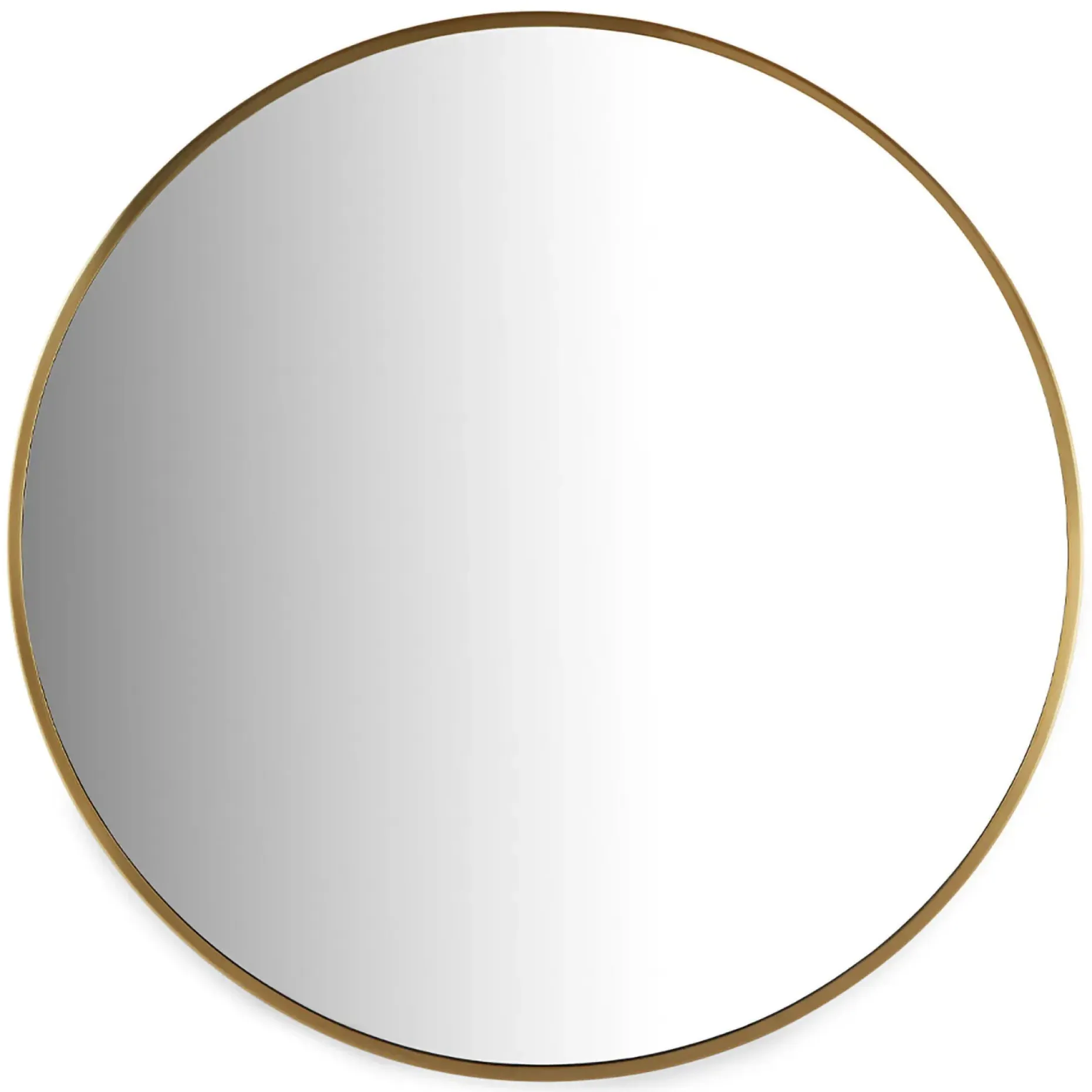 Mansfield Small Round Wall Mirror - Brass