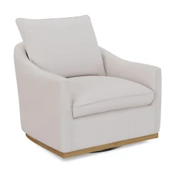 Mantle 34" Swivel Lounge Chair - Napa White
