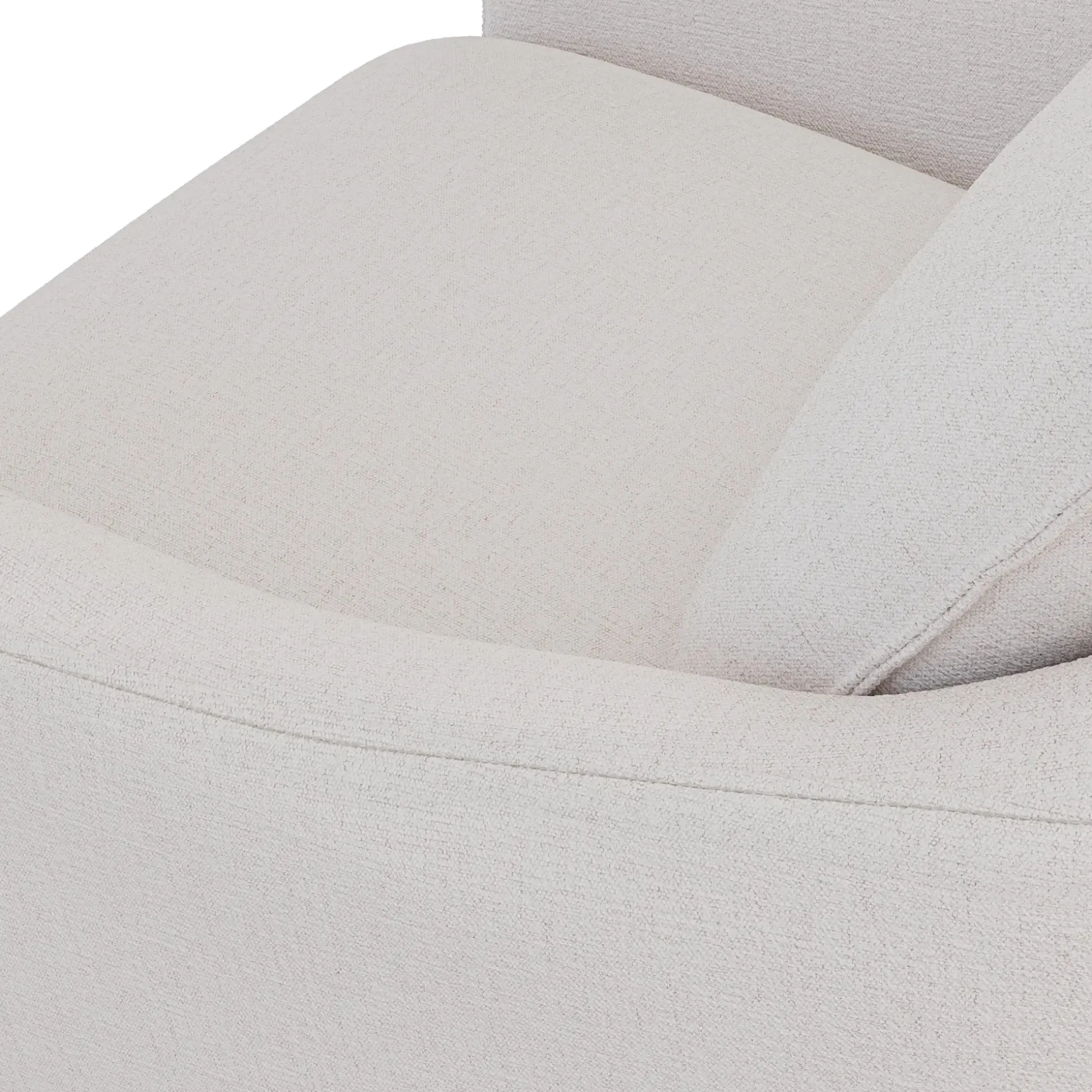 Mantle 34" Swivel Lounge Chair - Napa White