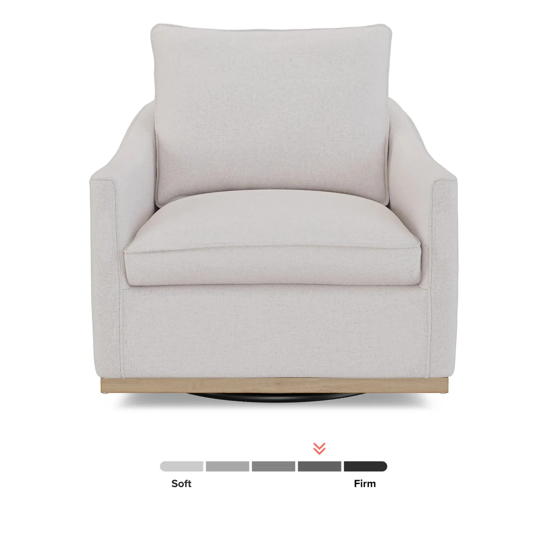 Mantle 34" Swivel Lounge Chair - Napa White
