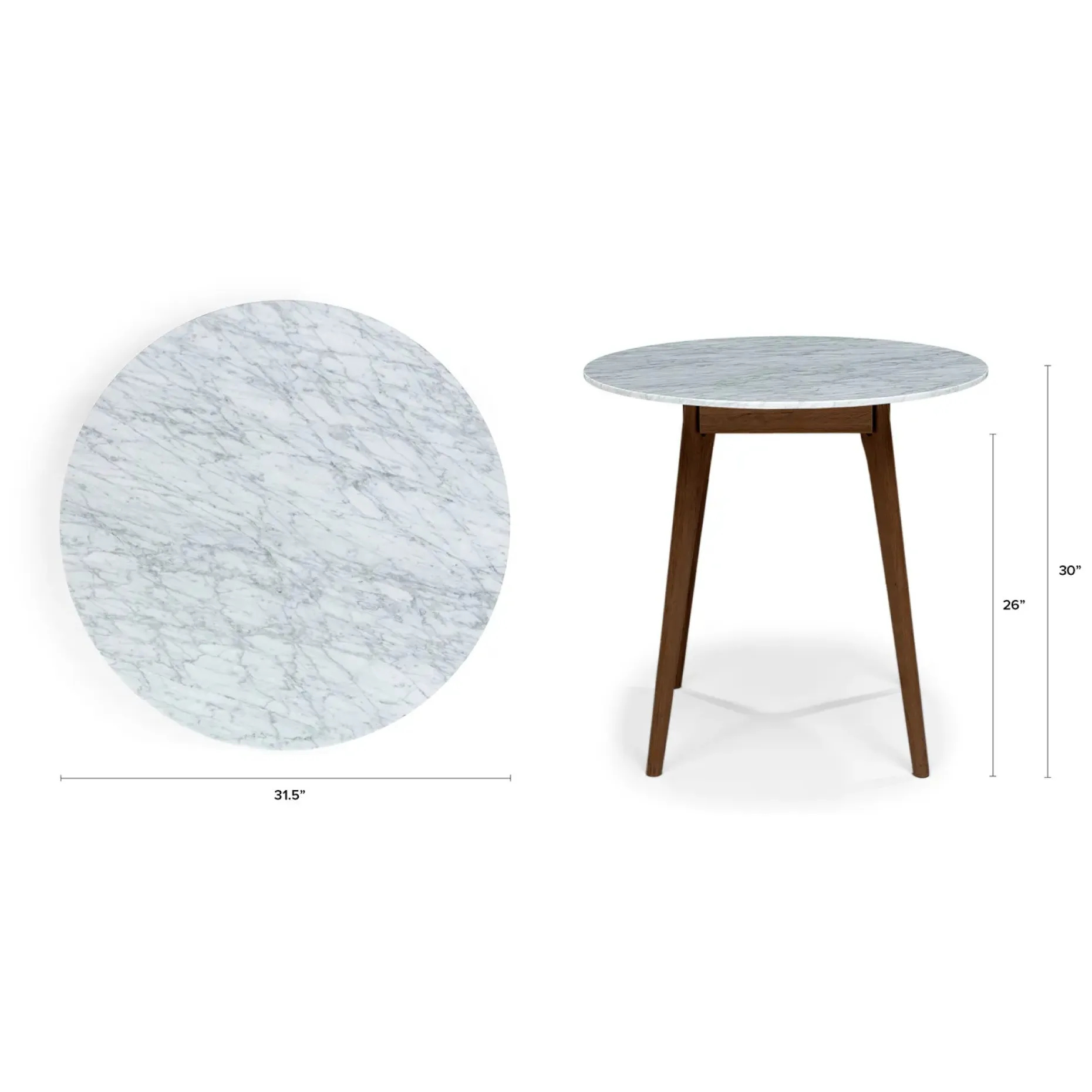Mara Cafe Table - Walnut