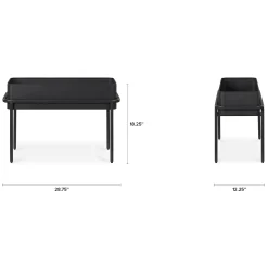 Marais Low Outdoor Planter - Black