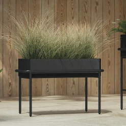 Marais Low Outdoor Planter - Black