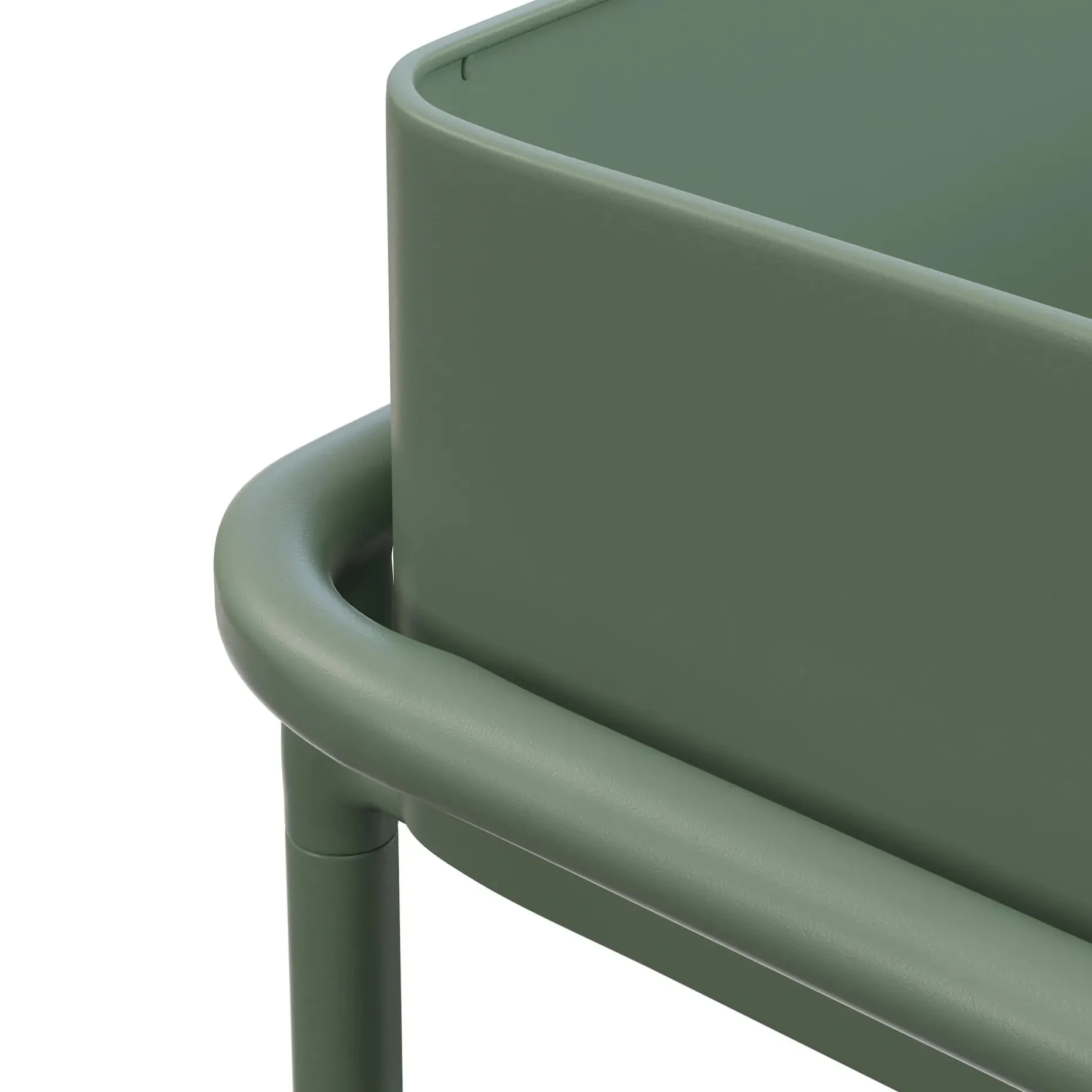 Marais Low Outdoor Planter - Khaki Green