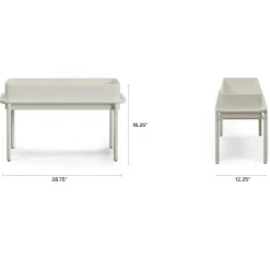 Marais Low Outdoor Planter - Taupe