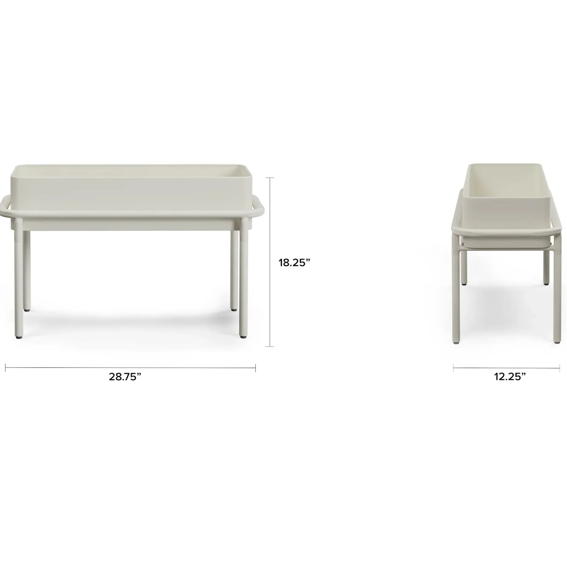 Marais Low Outdoor Planter - Taupe