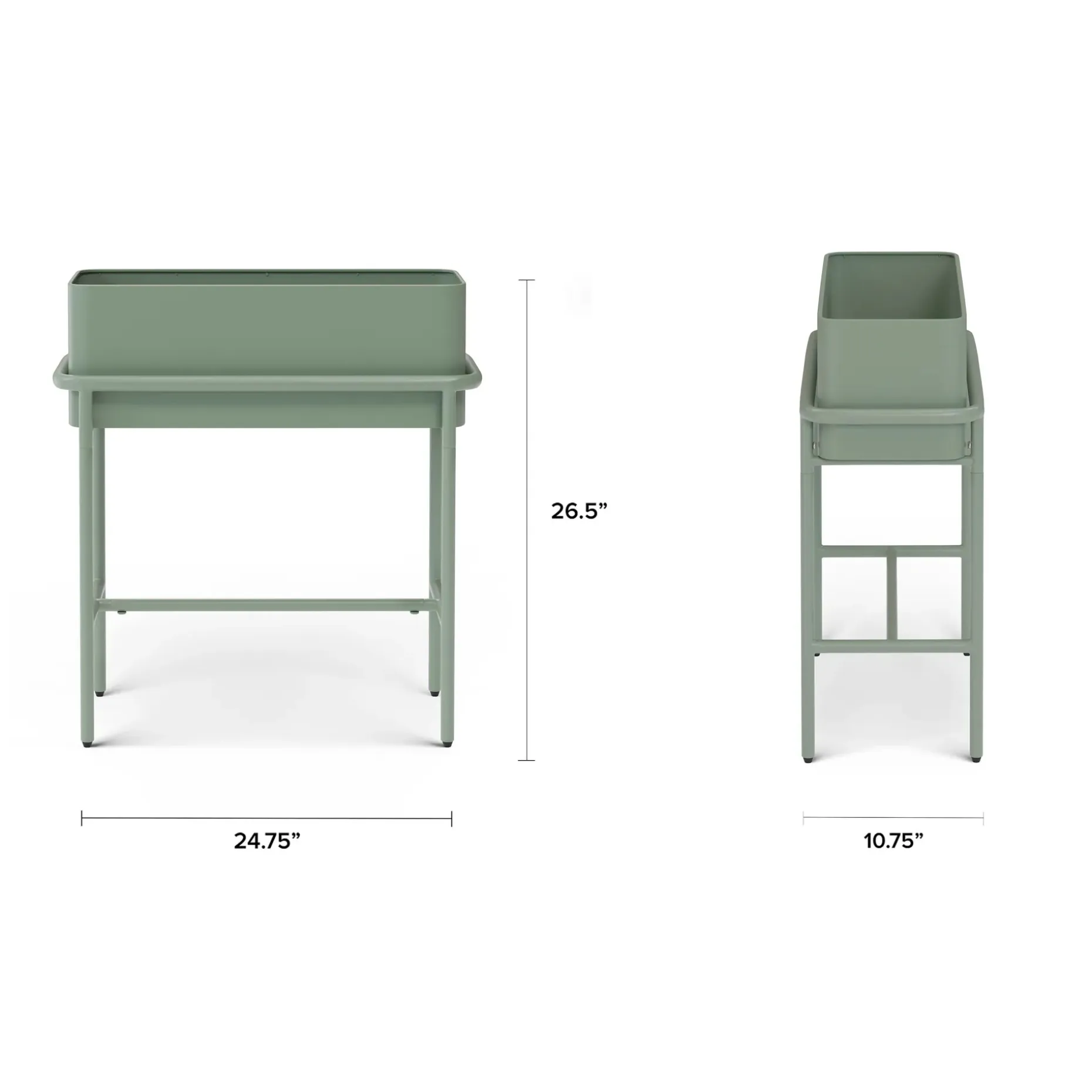 Marais Tall Outdoor Planter - Khaki Green