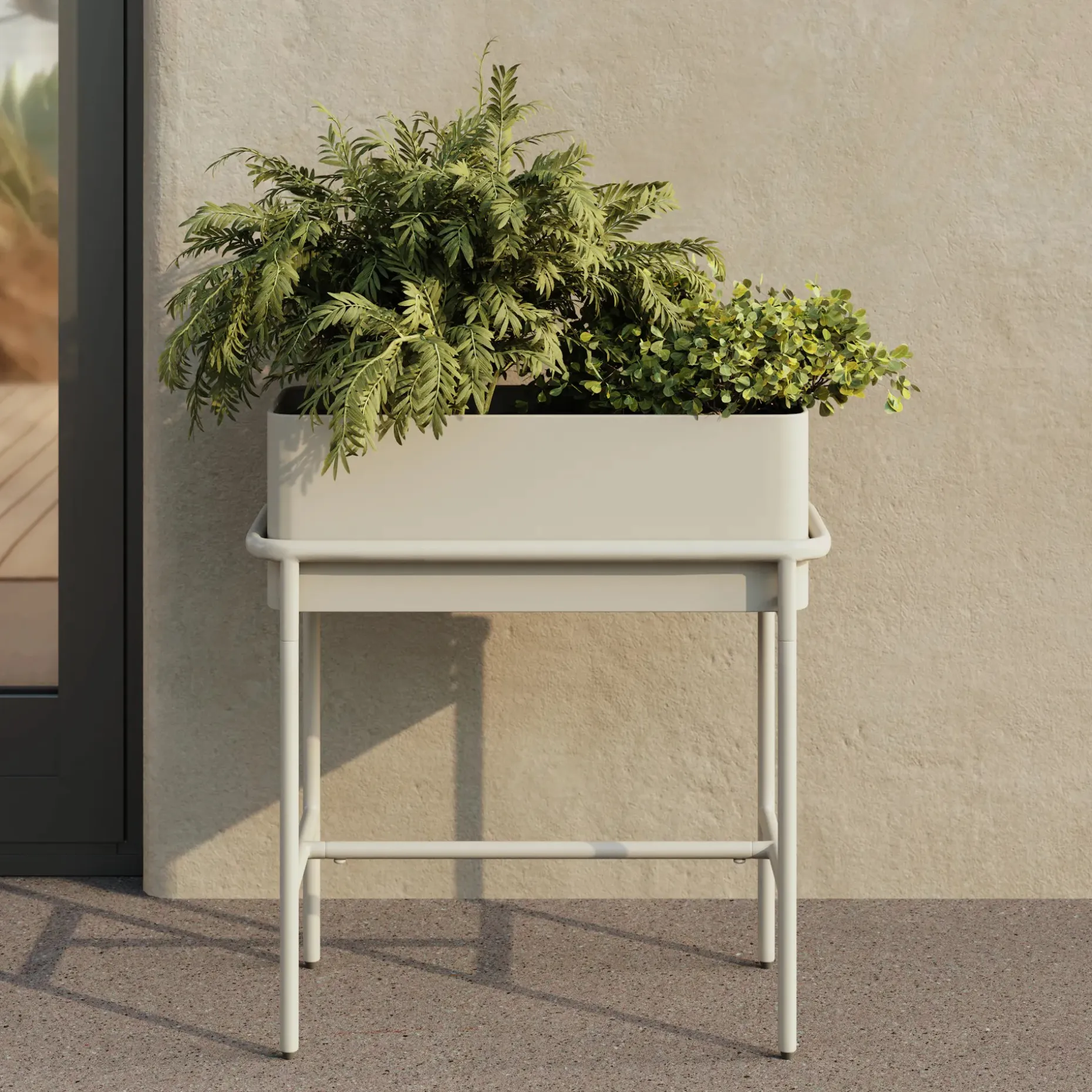 Marais Tall Outdoor Planter - Taupe