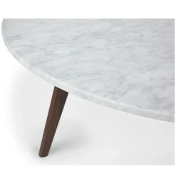 Mara 31.5" Marble Coffee Table - Walnut