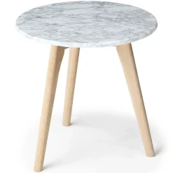 Mara Marble Side Table - Oak