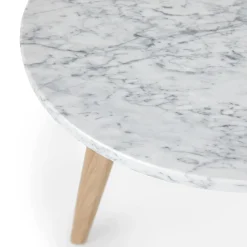 Mara Marble Side Table - Oak