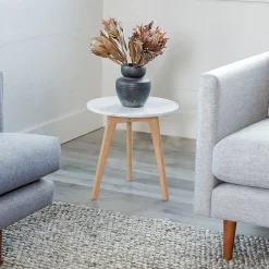 Mara Marble Side Table - Oak