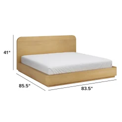 Maren King Bed - Natural Oak