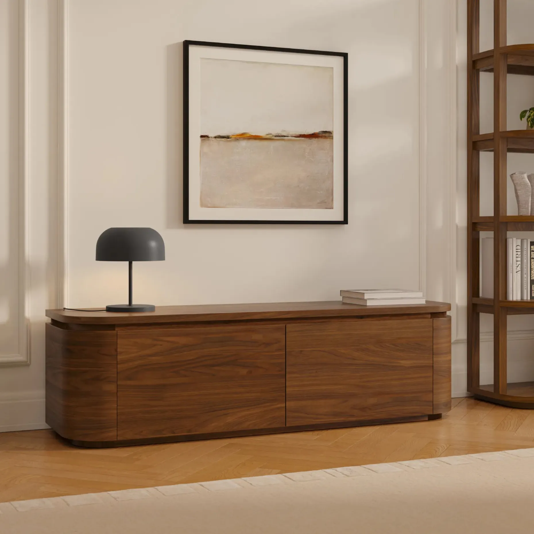 Maren 63" Low Media Unit - Walnut