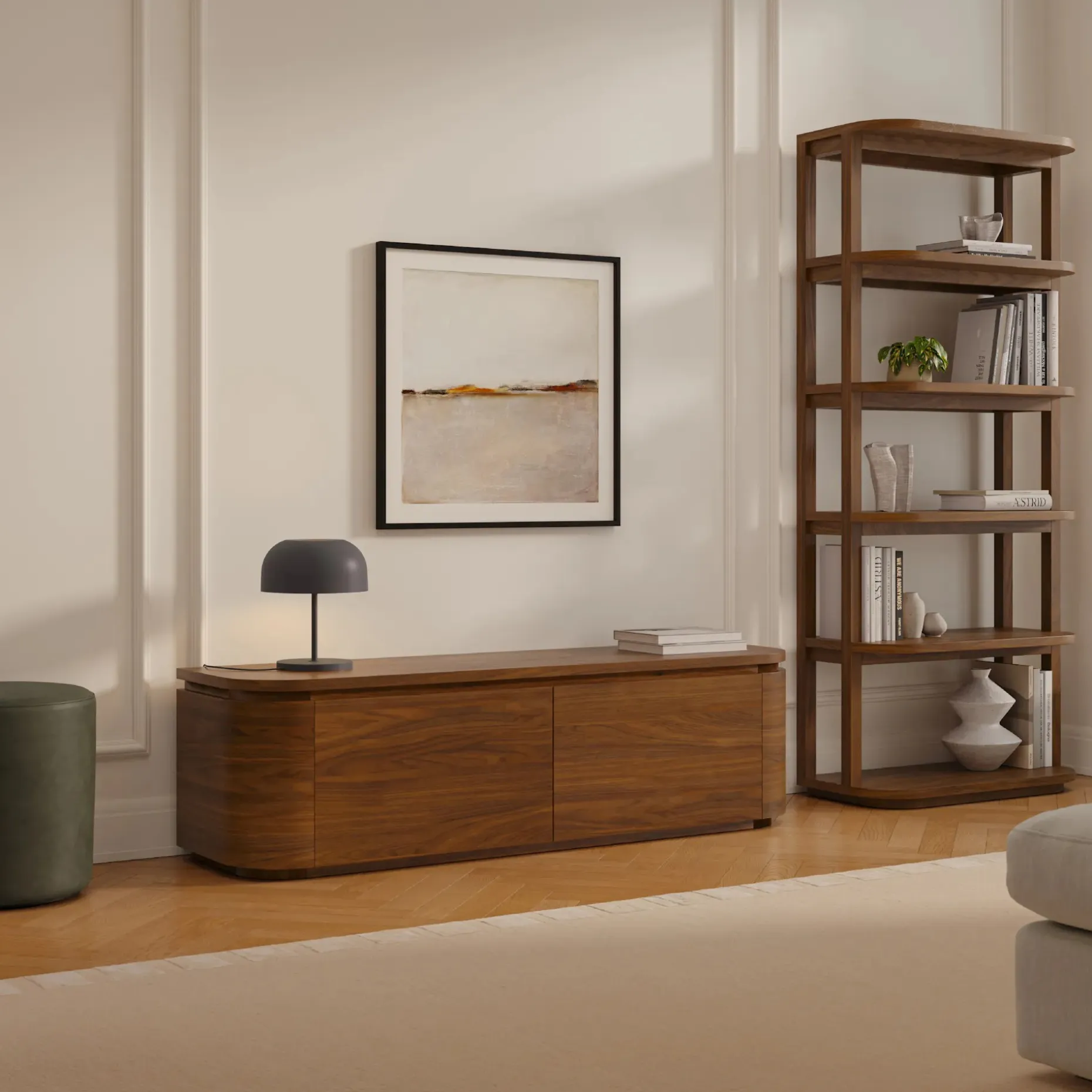 Maren 63" Low Media Unit - Walnut