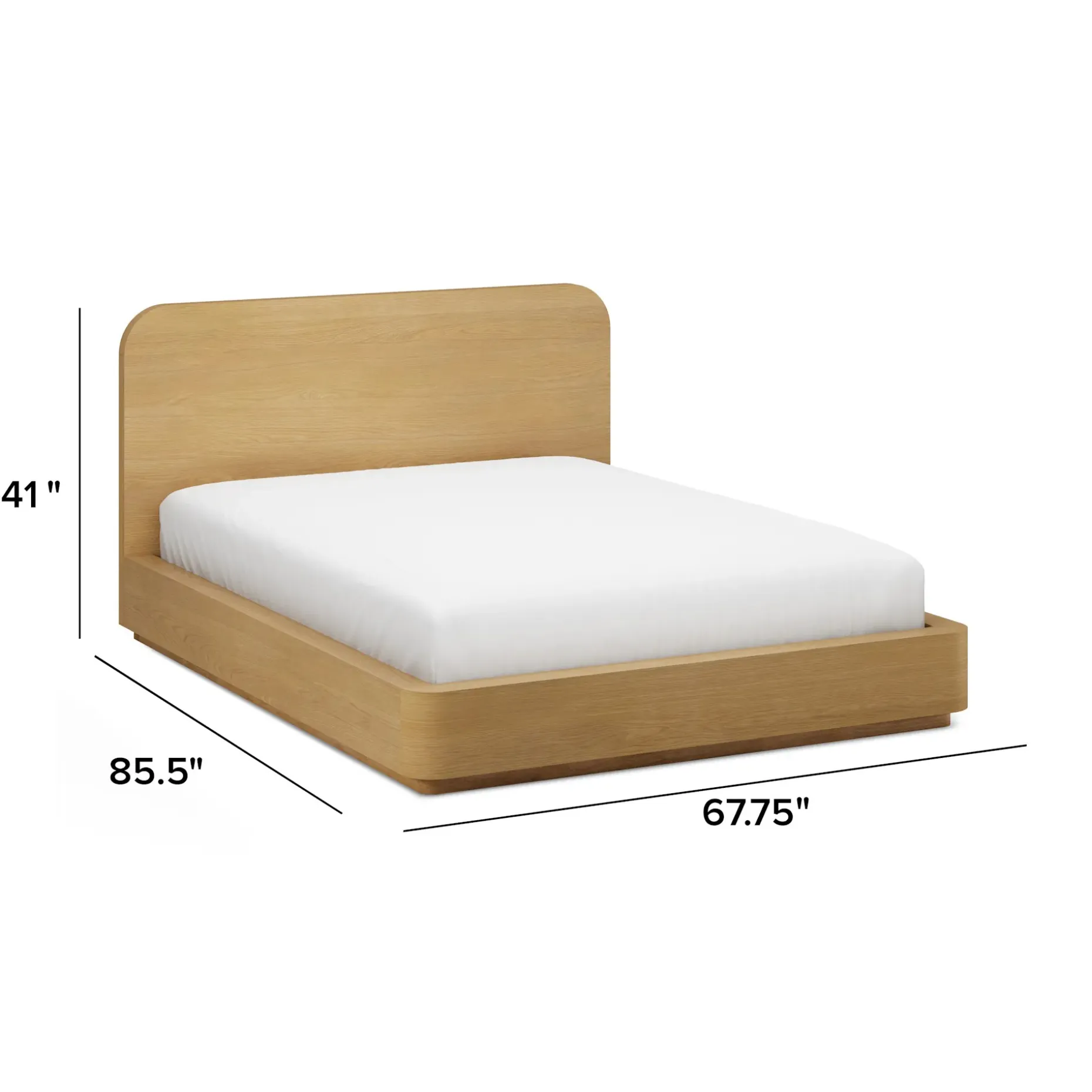 Maren Queen Bed - Natural Oak