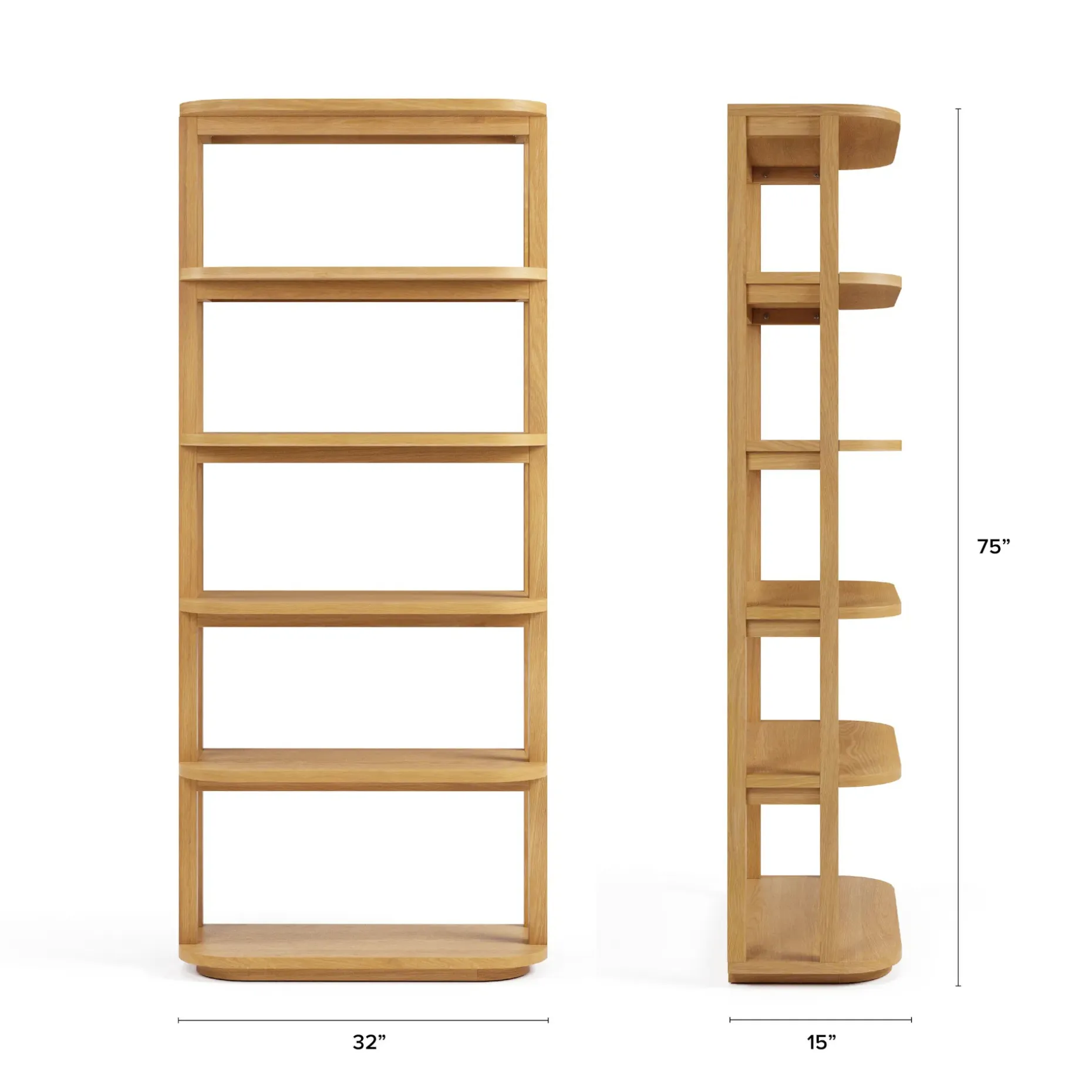 Maren 32" Shelving Unit - Natural Oak