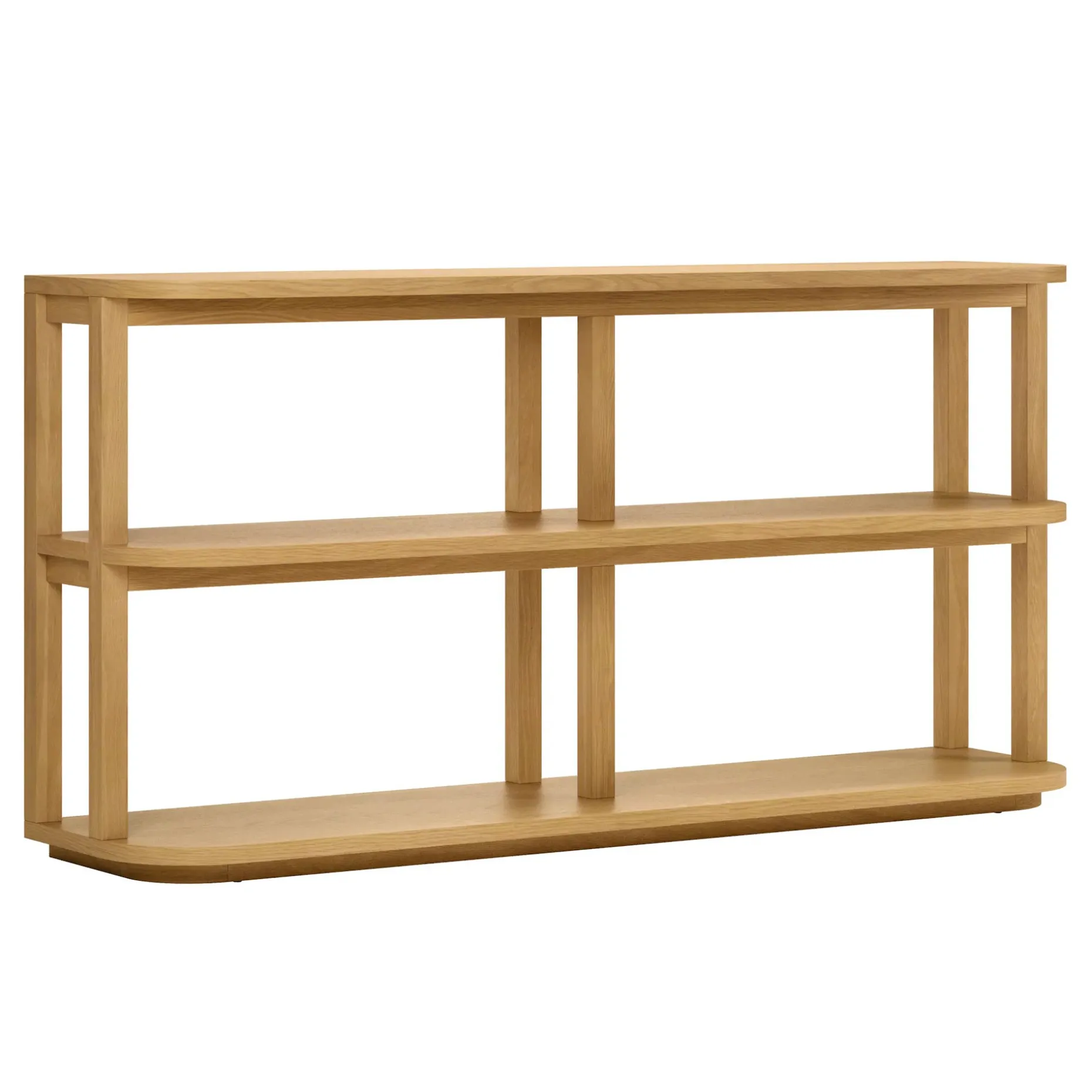 Maren 64" Shelving Unit, Short - Natural Oak