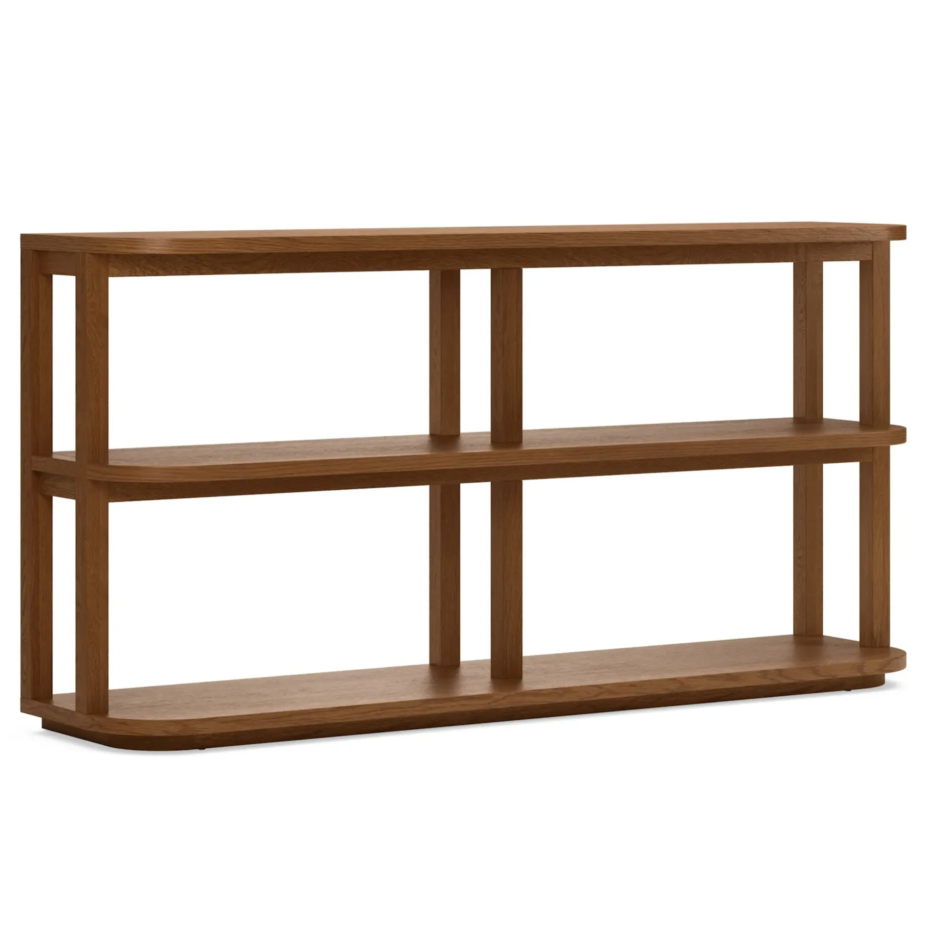 Maren 64" Shelving Unit, Short - Smoked Oak