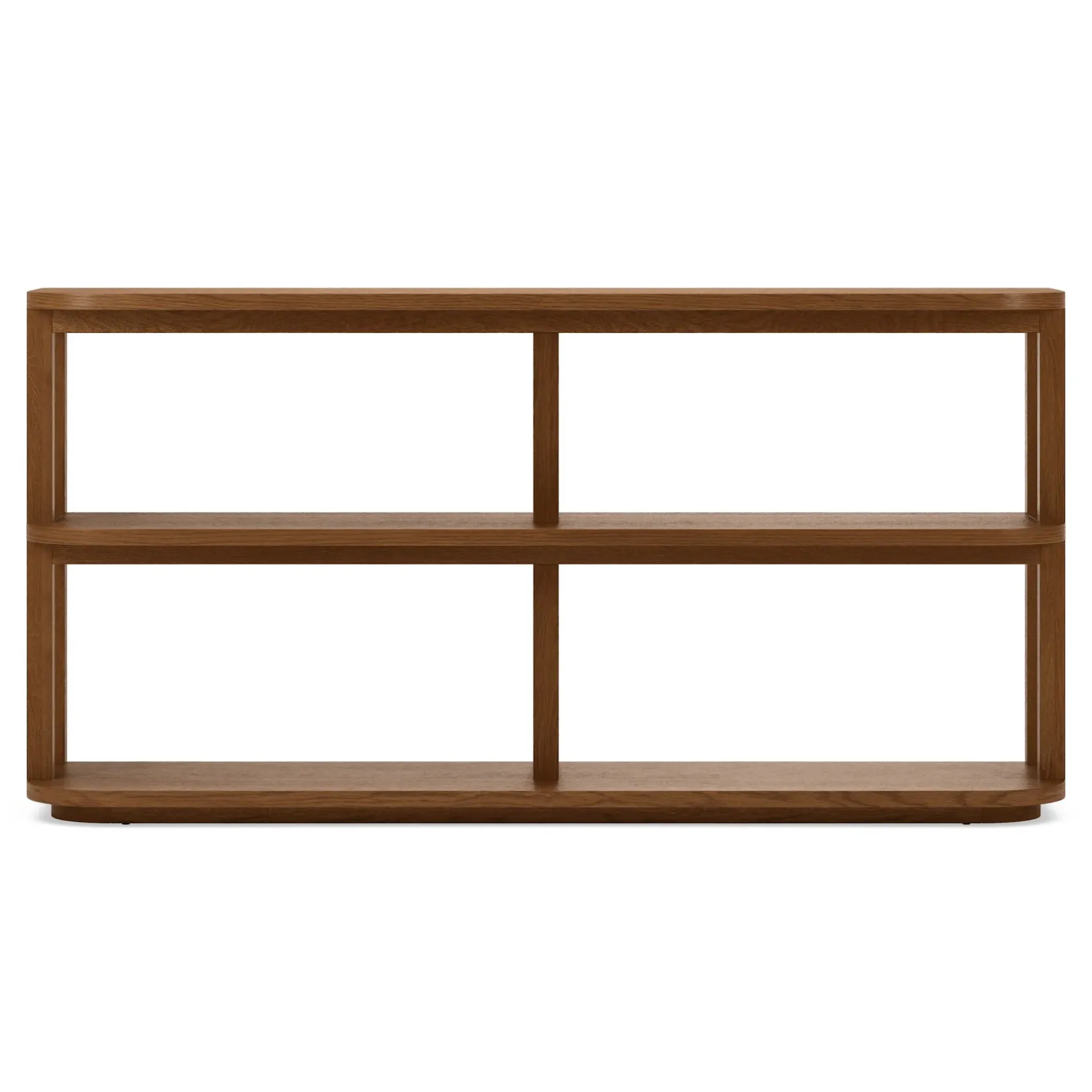 Maren 64" Shelving Unit, Short - Smoked Oak