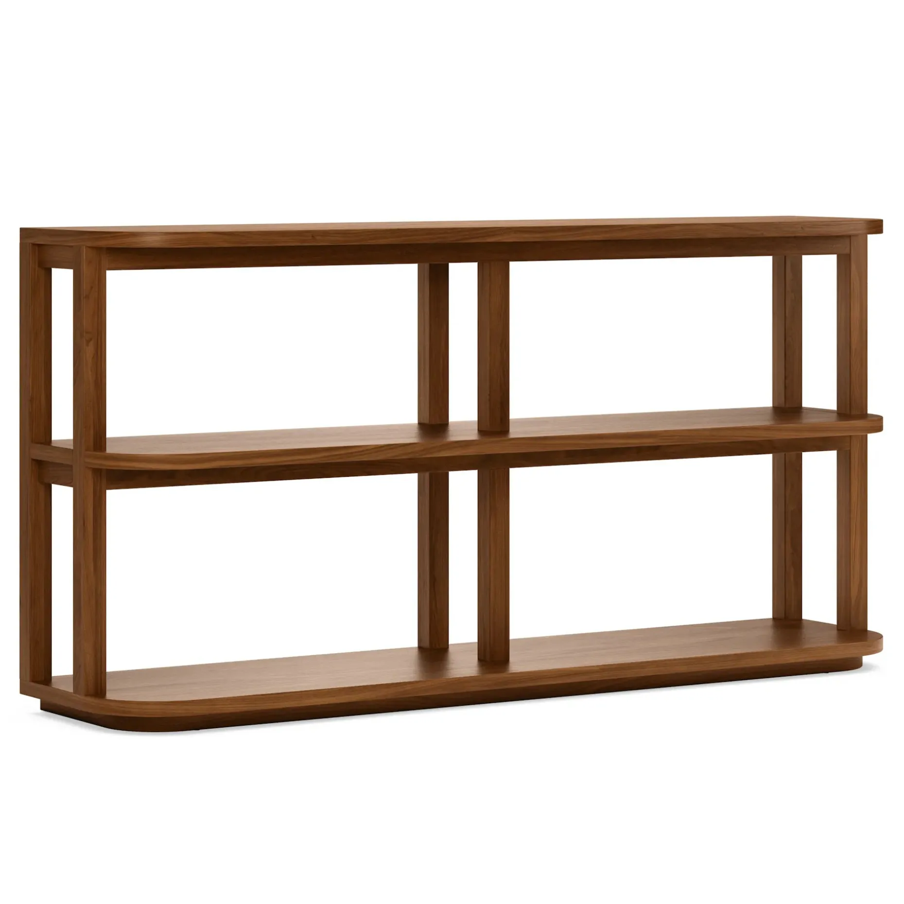 Maren 64" Shelving Unit, Short - Walnut