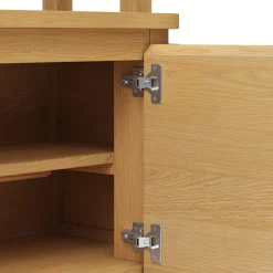 Maren 42" Shelving Unit with Storage - Natural Oak