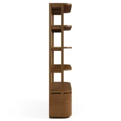 Maren 42" Shelving Unit with Storage - Smoked Oak
