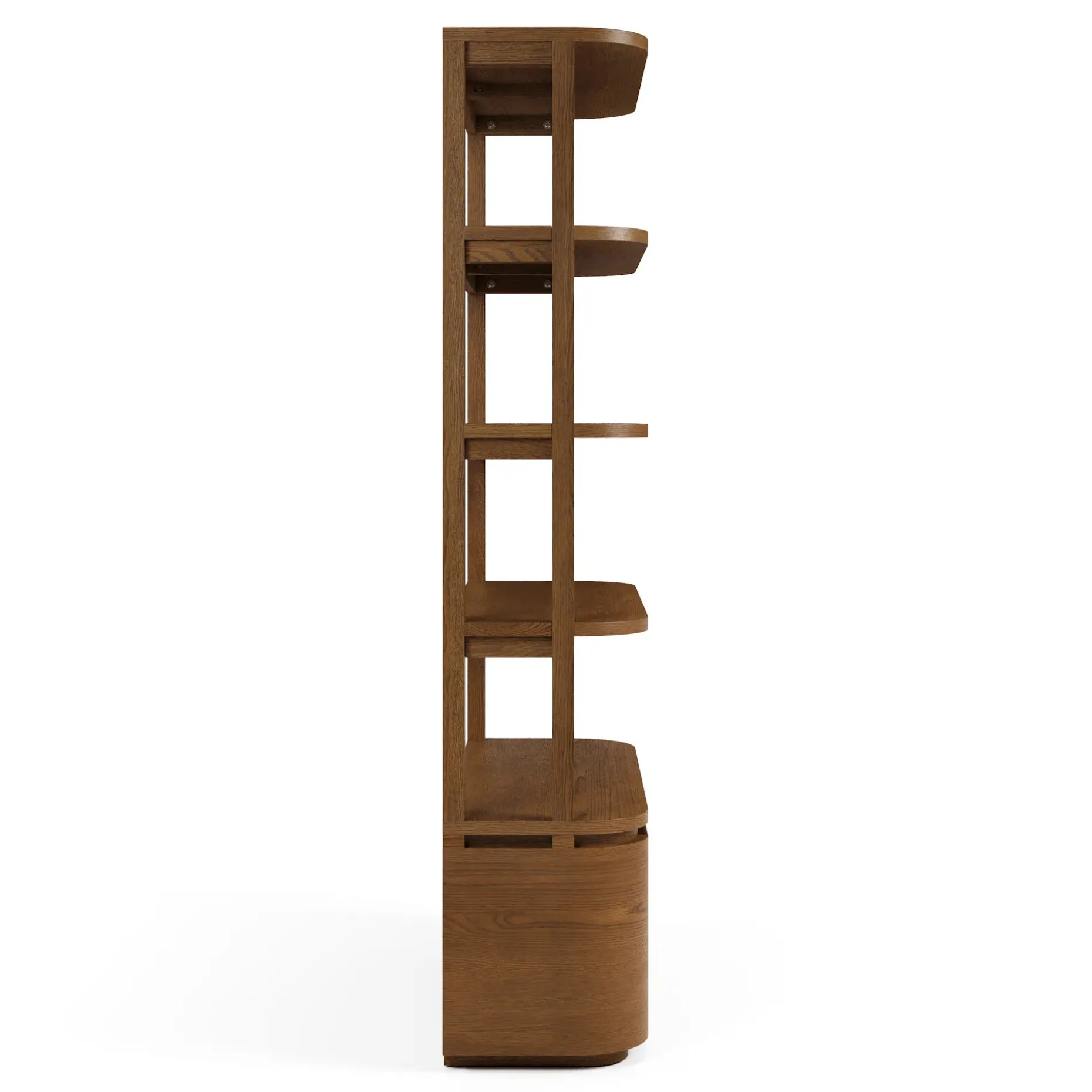 Maren 42" Shelving Unit with Storage - Smoked Oak