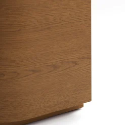 Maren 42" Shelving Unit with Storage - Smoked Oak
