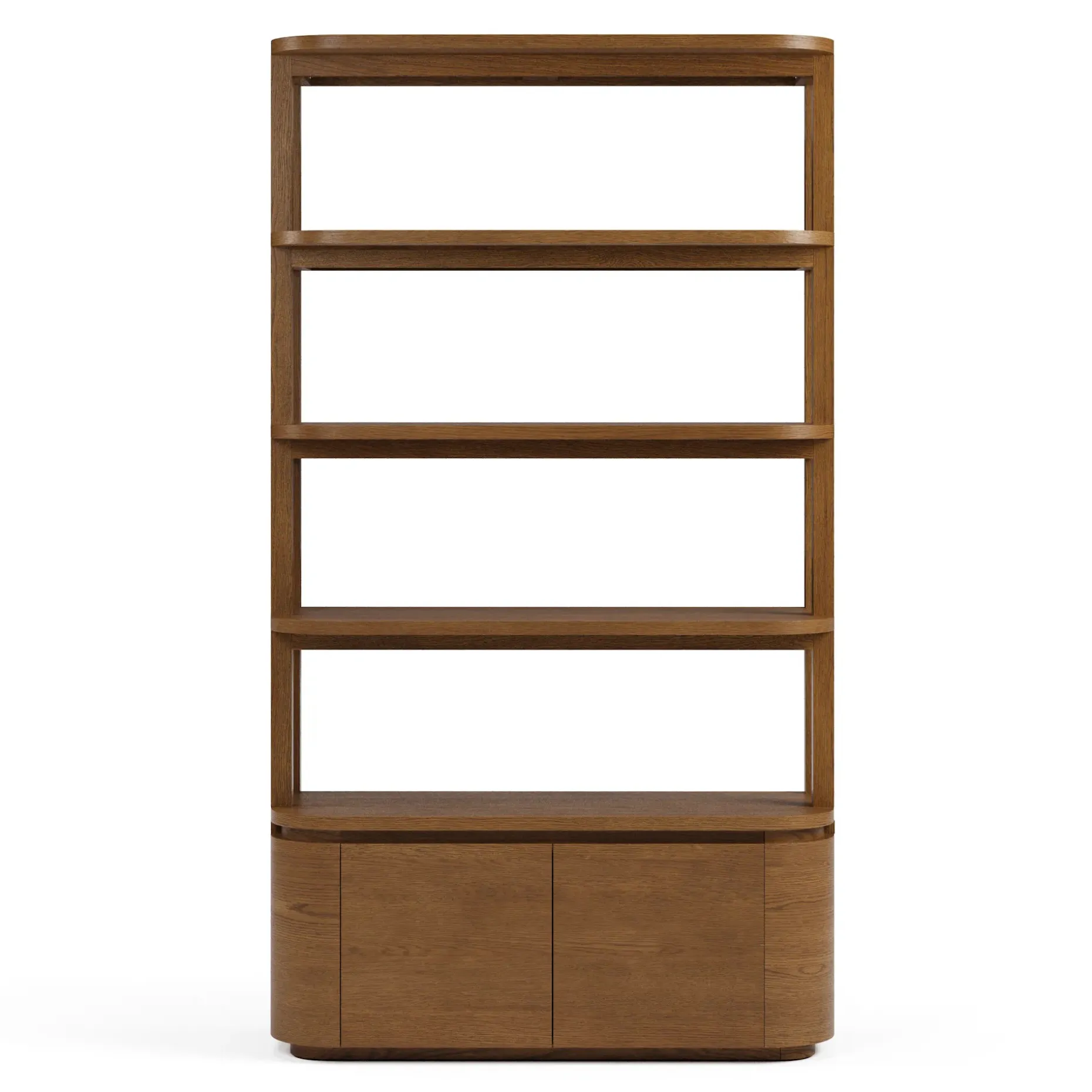 Maren 42" Shelving Unit with Storage - Smoked Oak