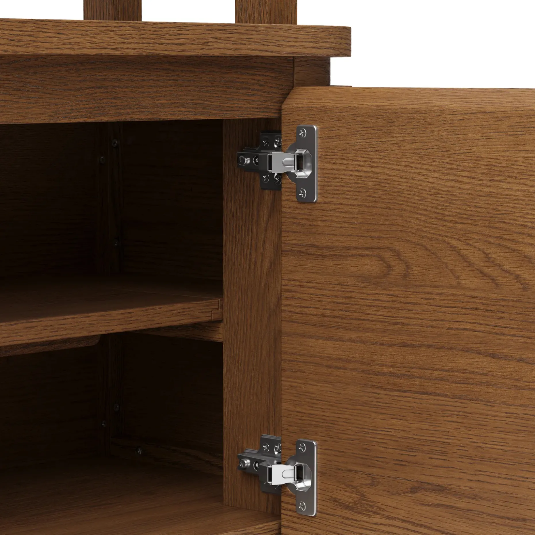 Maren 42" Shelving Unit with Storage - Smoked Oak