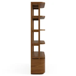 Maren 42" Shelving Unit with Storage - Walnut