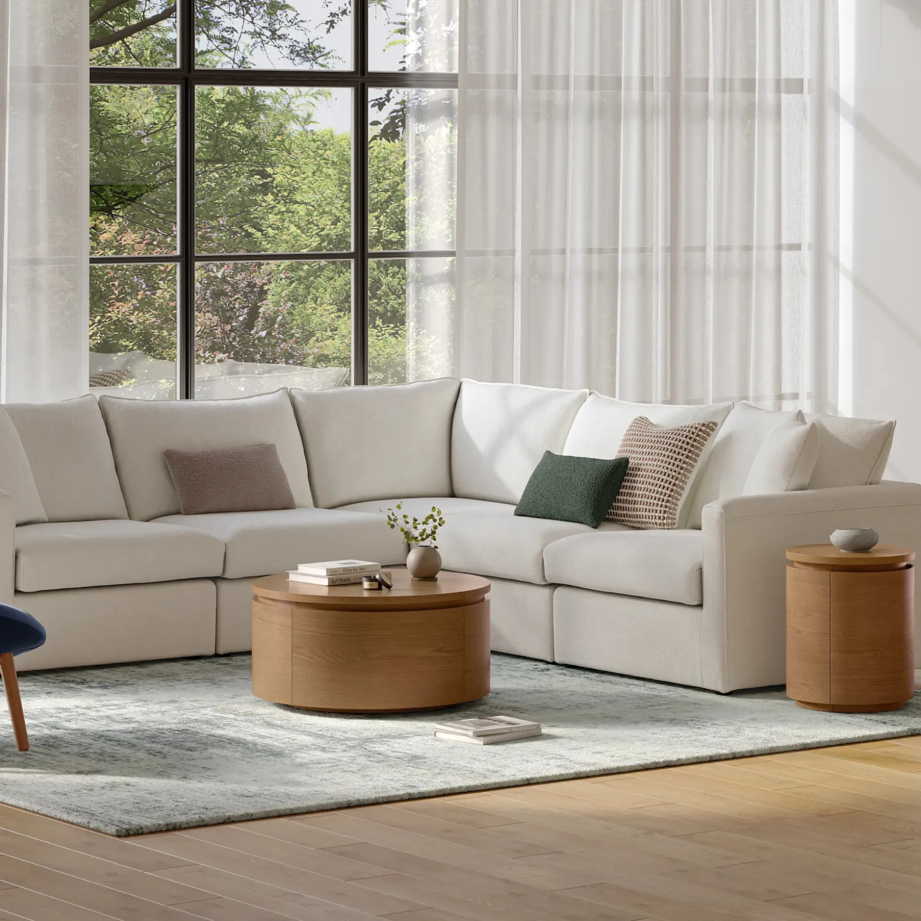 Maren 32" Storage Coffee Table - Smoked Oak