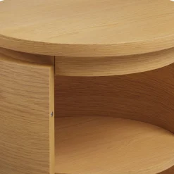 Maren Storage Side Table - Natural Oak