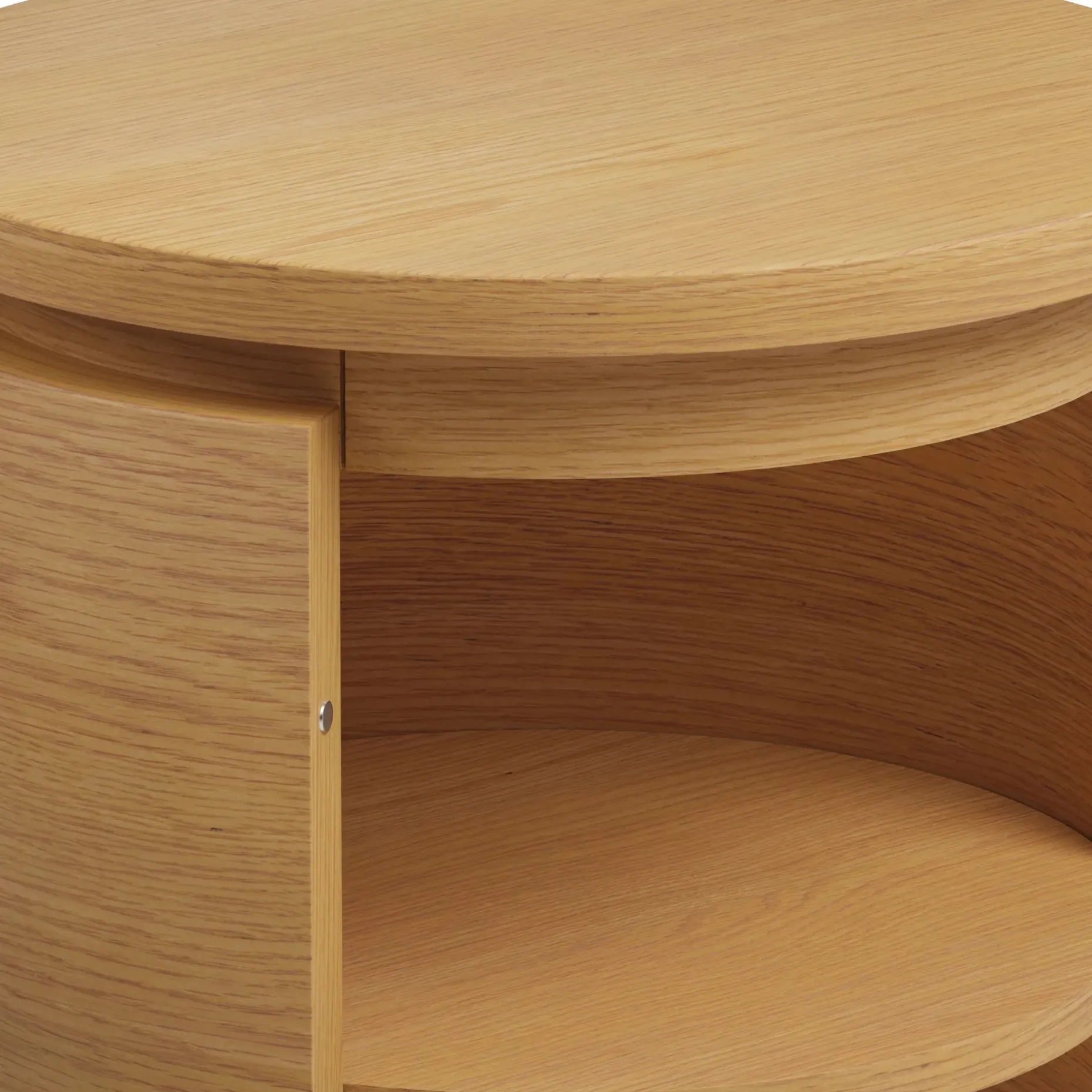 Maren Storage Side Table - Natural Oak