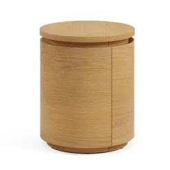 Maren Storage Side Table - Natural Oak