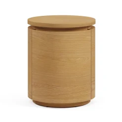 Maren Storage Side Table - Natural Oak