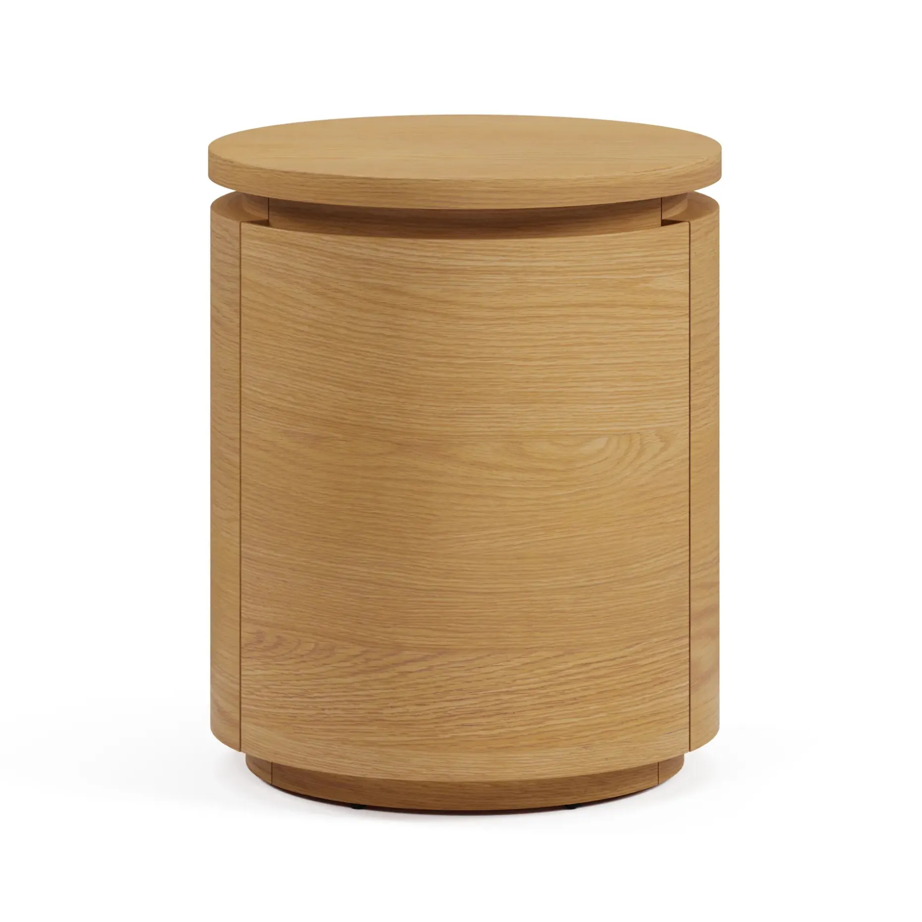 Maren Storage Side Table - Natural Oak