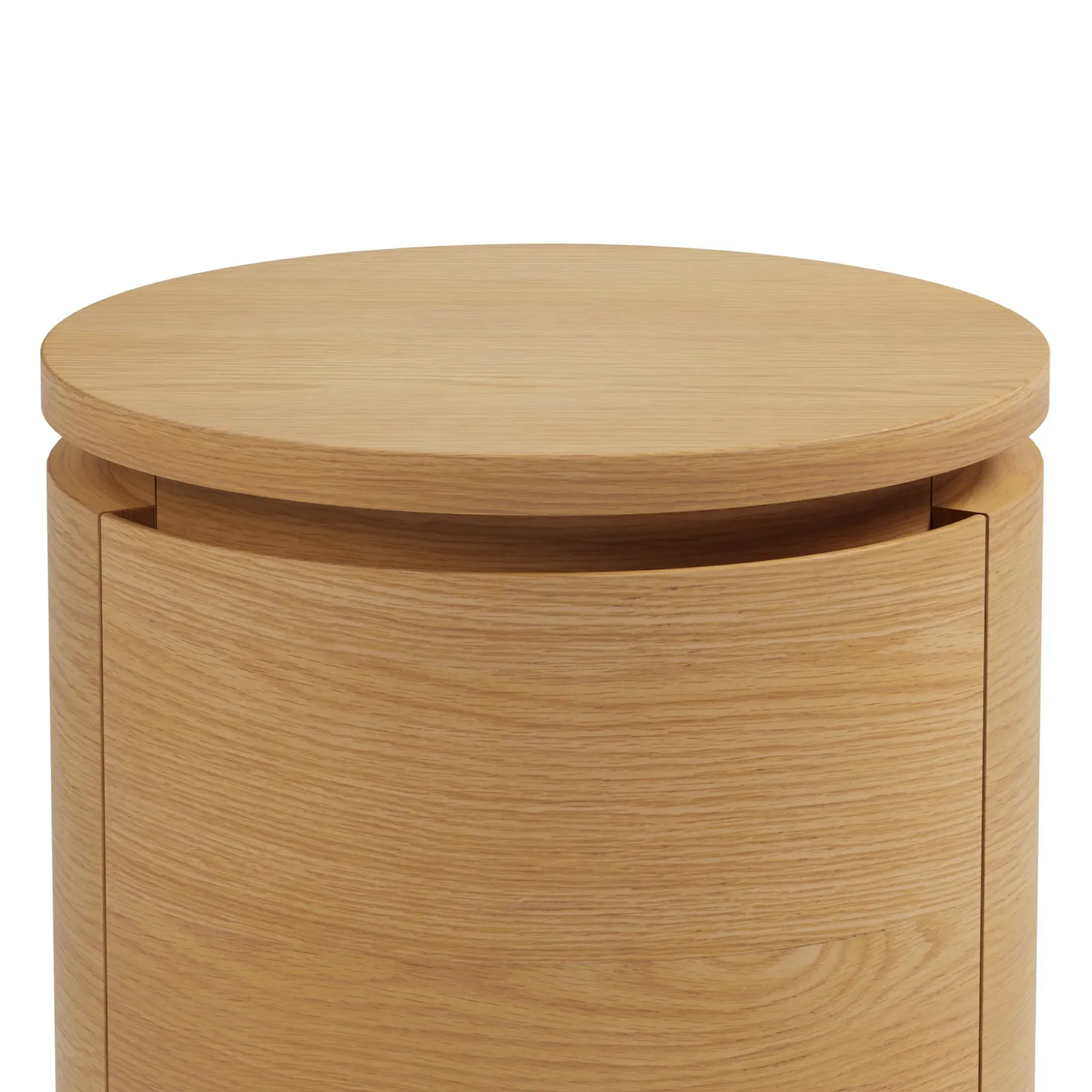 Maren Storage Side Table - Natural Oak