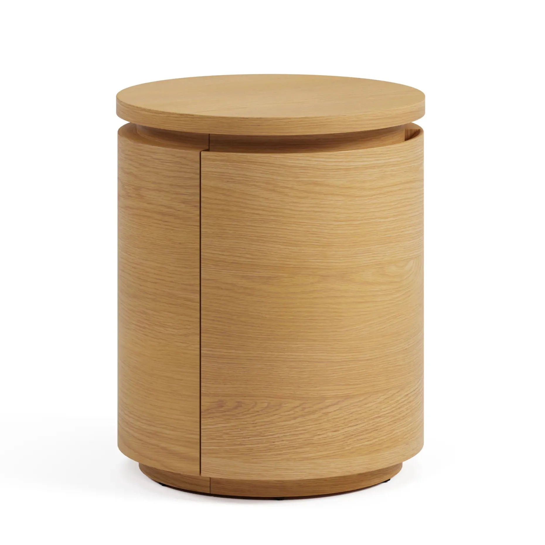 Maren Storage Side Table - Natural Oak