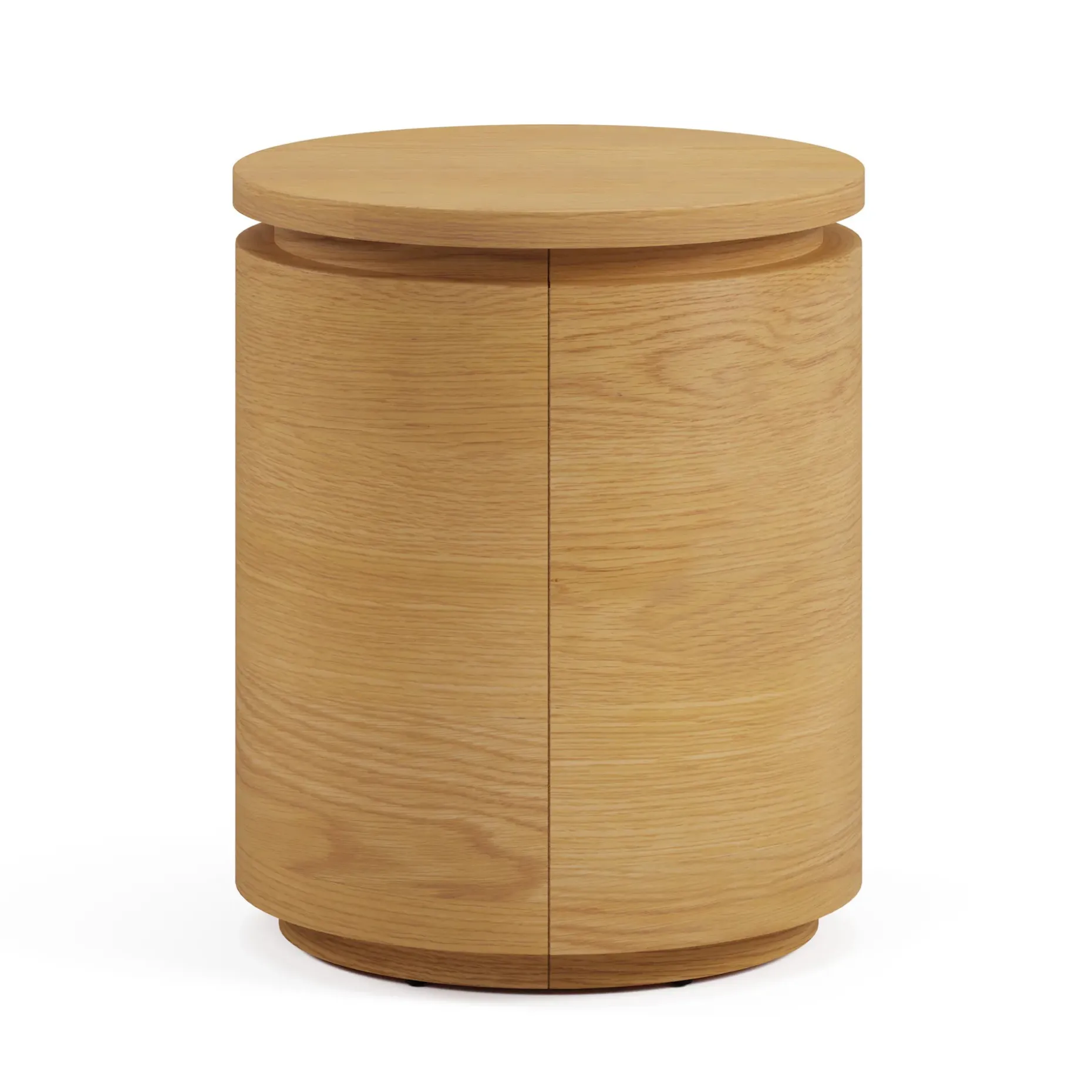 Maren Storage Side Table - Natural Oak
