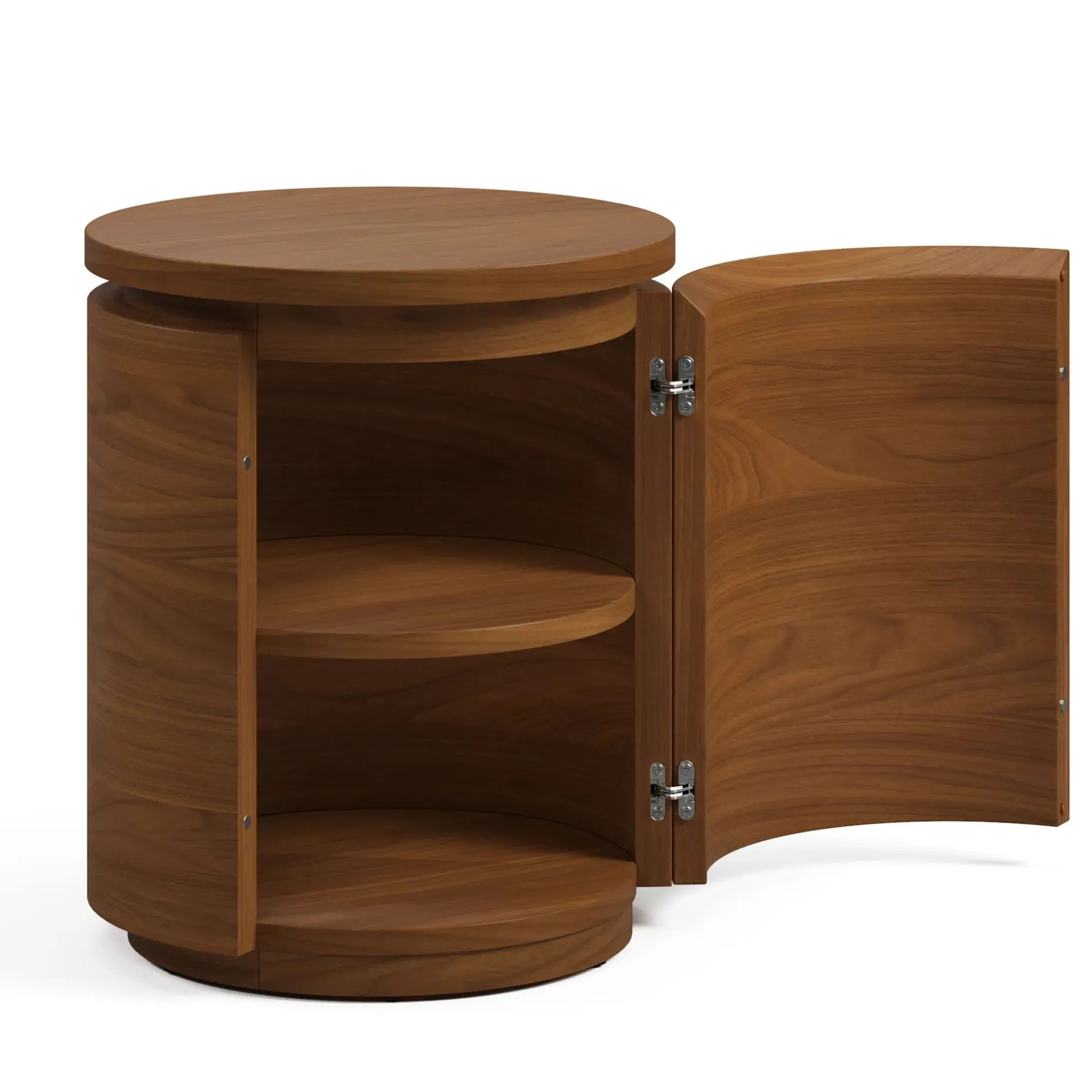 Maren Storage Side Table - Walnut