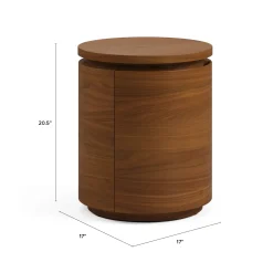 Maren Storage Side Table - Walnut