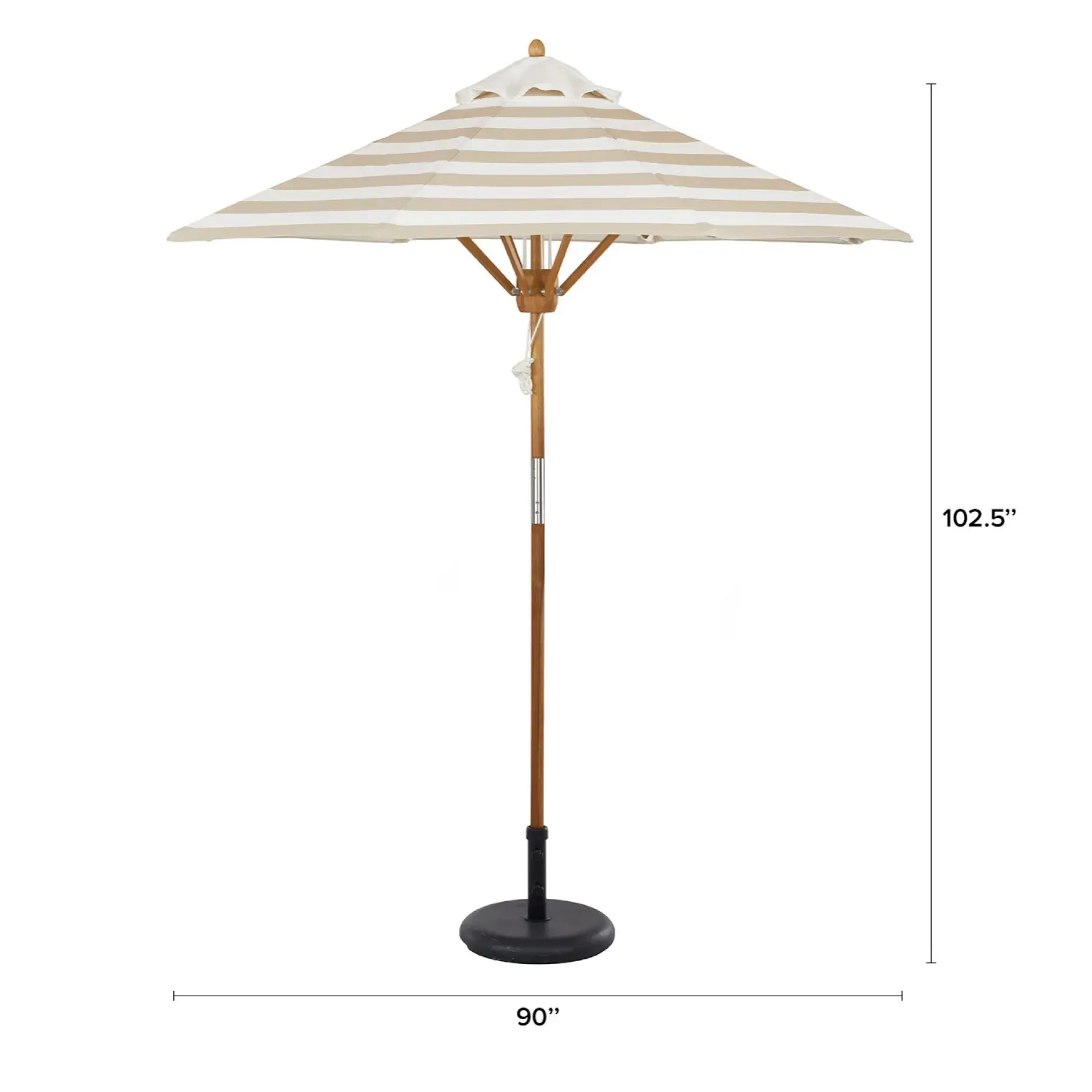 Maria Umbrella - Stripe Taupe