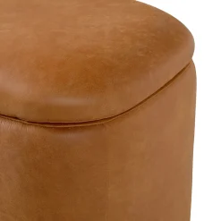 Maribo 48" Leather Storage Ottoman - Rawhide Tan