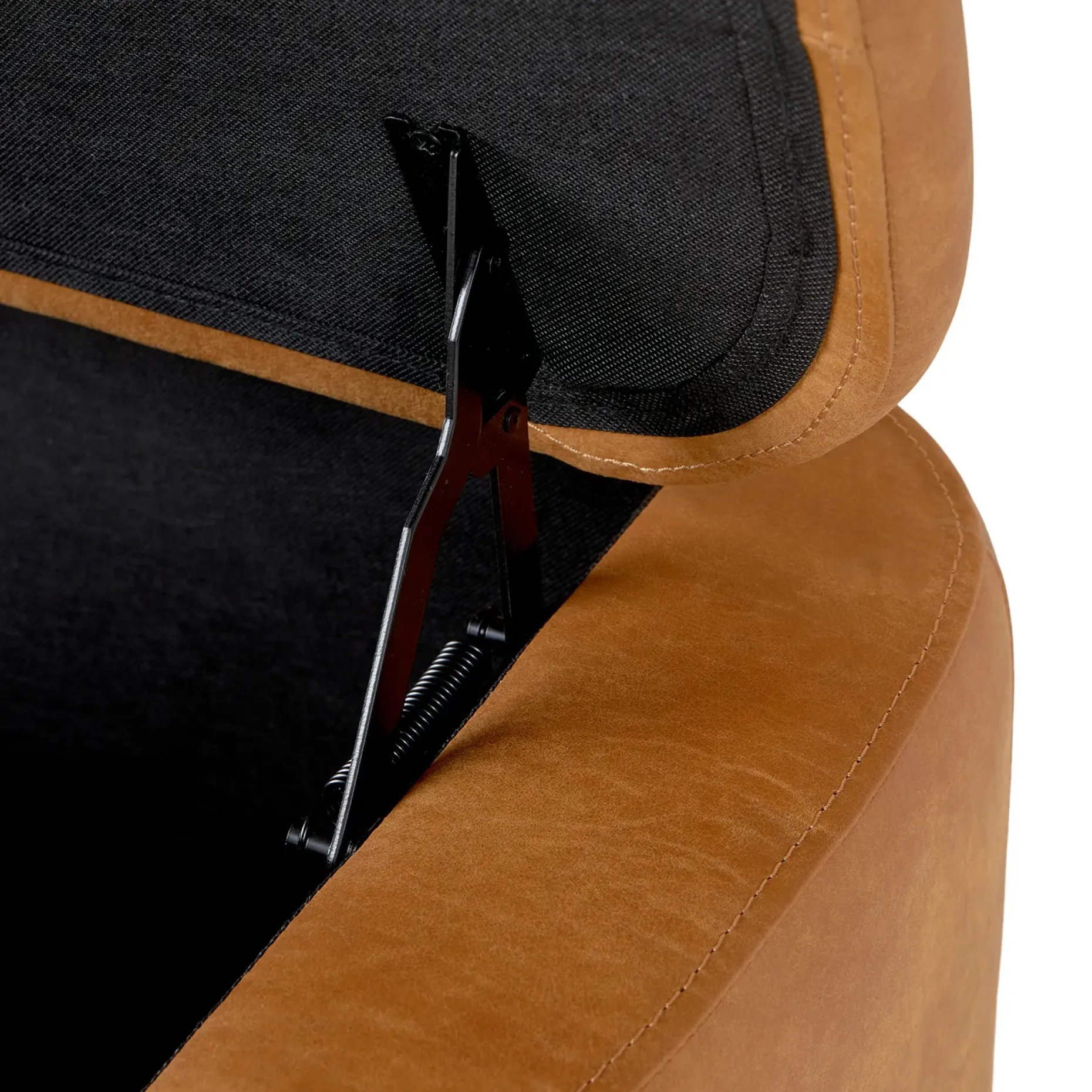 Maribo 48" Leather Storage Ottoman - Rawhide Tan
