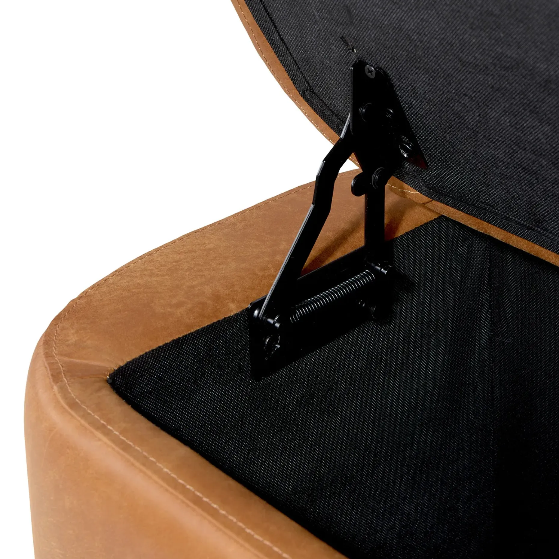 Maribo 48" Leather Storage Ottoman - Rawhide Tan