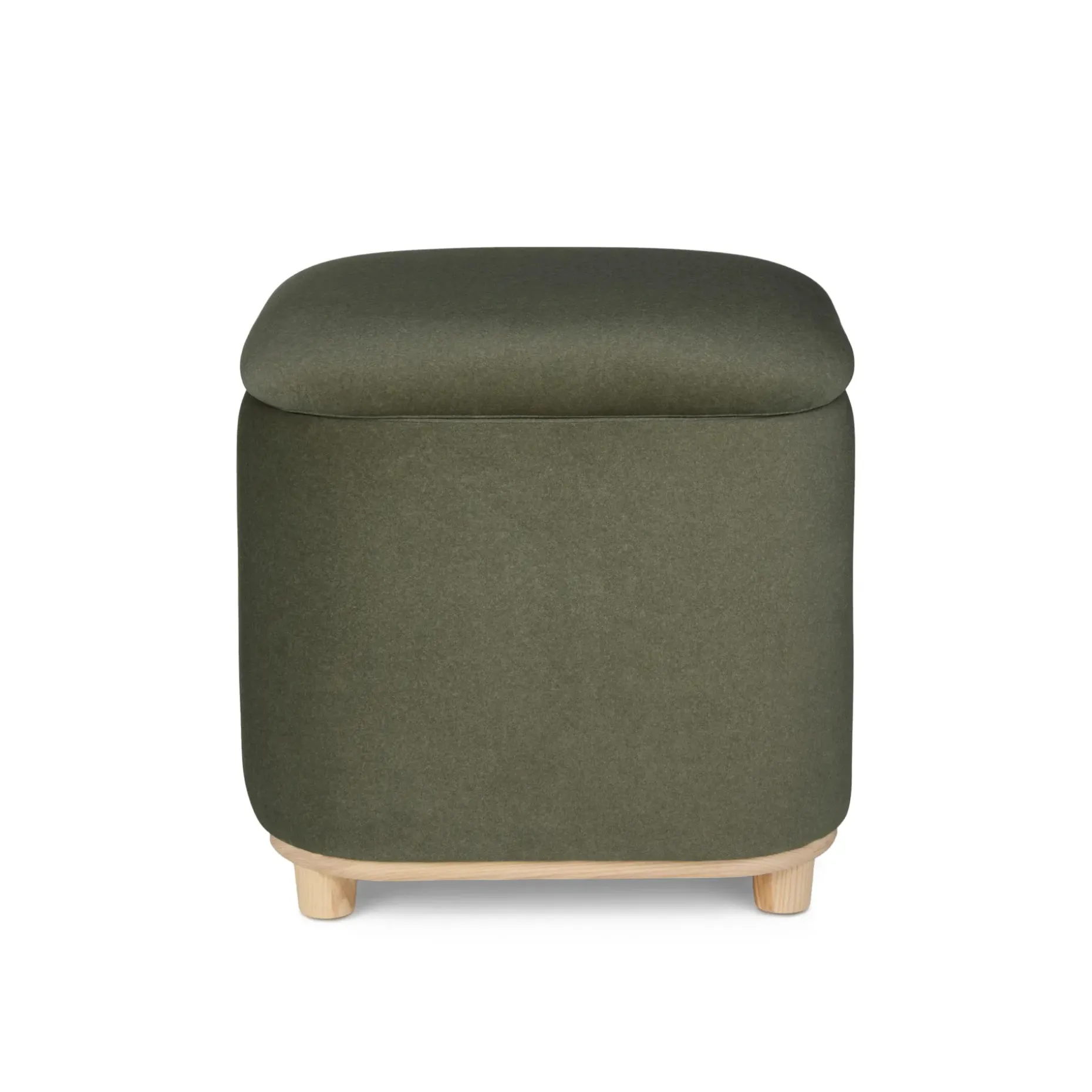 Maribo 19" Storage Ottoman - Felted Green